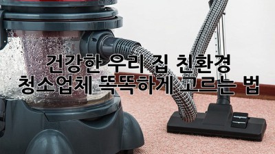 건강한 우리 집🏠 친환경 청소업체 똑똑하게 고르는 법! ✨
