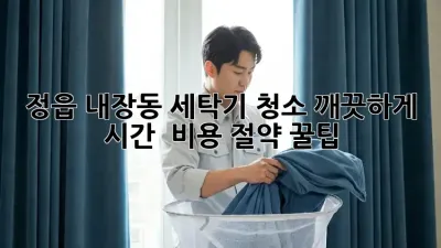 정읍 내장동 세탁기 청소, 깨끗하게! 시간 & 비용 절약 꿀팁